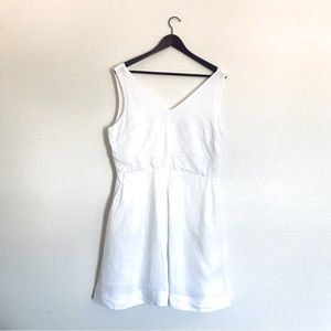 100% Linen and Cotton White Dress Gap